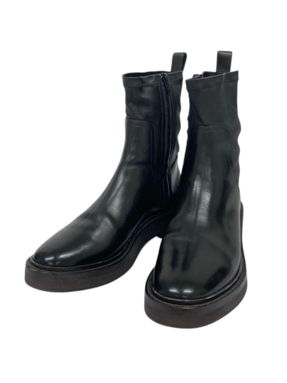 Brunello Cucinelli Leather Short Boots Black Autumn Winter